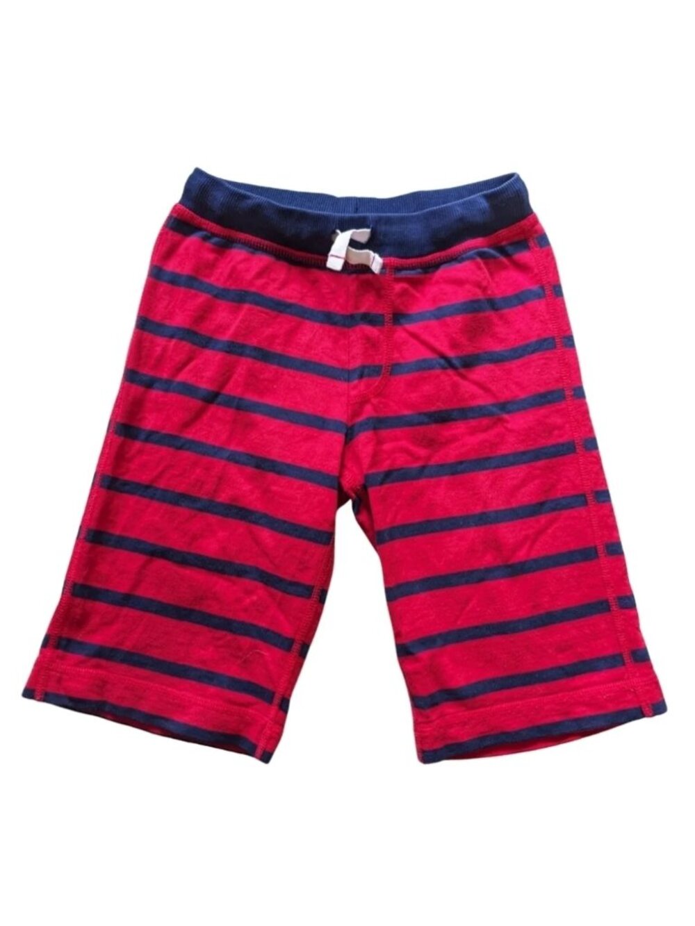 Hanna Andersson baggies shorts striped drawstring 130/8 red blue boys